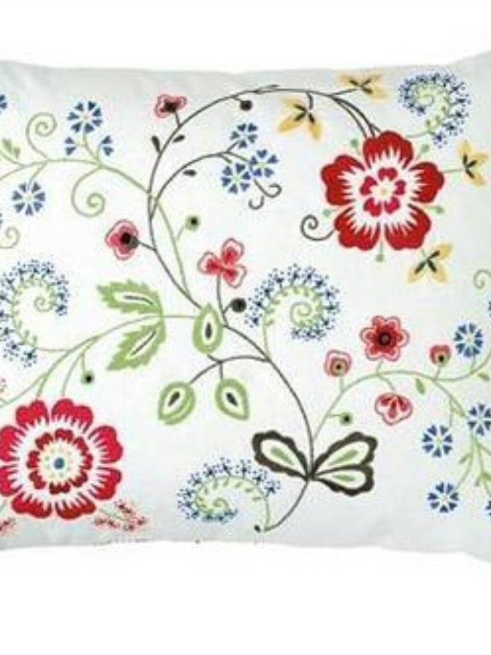 embroidered floral alvine pillowcase